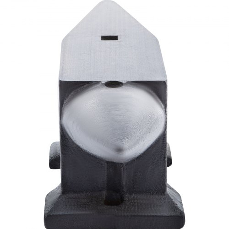 Cast Iron Anvil Single Horn with Large Countertop & Stable Base, High Hardness Round Horn Anvil for Bending, Shaping