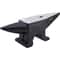 Premium Cast Steel Single Horn Anvil, Rugged Blacksmith Round Horn with Large Flat Countertop & Stable Base