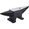 Premium Cast Steel Single Horn Anvil, Rugged Blacksmith Round Horn with Large Flat Countertop & Stable Base
