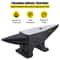 Premium Cast Steel Single Horn Anvil, Rugged Blacksmith Round Horn with Large Flat Countertop & Stable Base