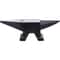 Premium Cast Steel Single Horn Anvil, Rugged Blacksmith Round Horn with Large Flat Countertop & Stable Base