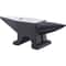 Premium Cast Steel Single Horn Anvil, Rugged Blacksmith Round Horn with Large Flat Countertop & Stable Base