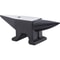 Premium Cast Steel Single Horn Anvil, Rugged Blacksmith Round Horn with Large Flat Countertop & Stable Base