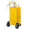 Heavy-Duty Gallon Fuel Caddy, Steel Gas Storage Tank with Manual Transfer Pump & Wheels, Gasoline Diesel Fuel Container