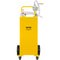 Heavy-Duty Gallon Fuel Caddy, Steel Gas Storage Tank with Manual Transfer Pump & Wheels, Gasoline Diesel Fuel Container