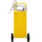 Heavy-Duty Gallon Fuel Caddy, Steel Gas Storage Tank with Manual Transfer Pump & Wheels, Gasoline Diesel Fuel Container