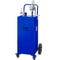 Fuel Caddy Gas Storage Tank with Wheels & Manual Transfer Pump, Gasoline Diesel Fuel Container for Cars, Lawn Mowers