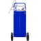Fuel Caddy Gas Storage Tank with Wheels & Manual Transfer Pump, Gasoline Diesel Fuel Container for Cars, Lawn Mowers