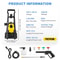 Portable 2000 PSI Electric Power Washer, 1.65 GPM High-Pressure Cleaner with 30 ft Hose, 5 Spray Nozzles & Foam Bottle