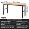 Adjustable Workbench 27136 Height 61 X 20 Hardwood Top 2000 LBS Load Capacity Power Outlets USB Po 7