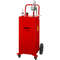 30 Gallon Fuel Caddy Gas Storage Tank With Manual Transfer Pump 4 Wheels Portable GasolineDiesel C 1