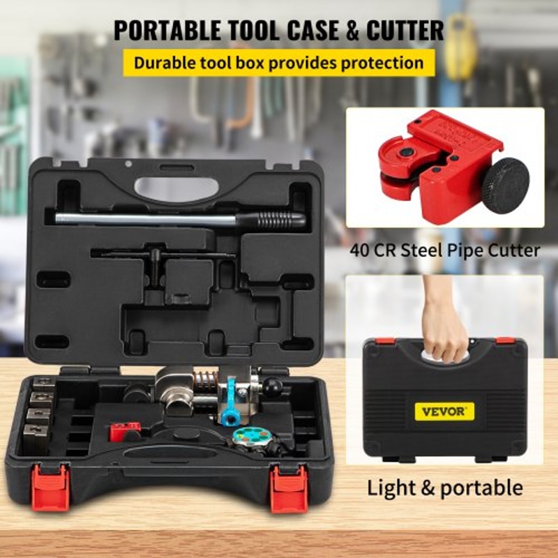 Double Flaring Tool Brake Line Flaring Kit With Single Double And Bubble Flares For Tube Copper Alu 3