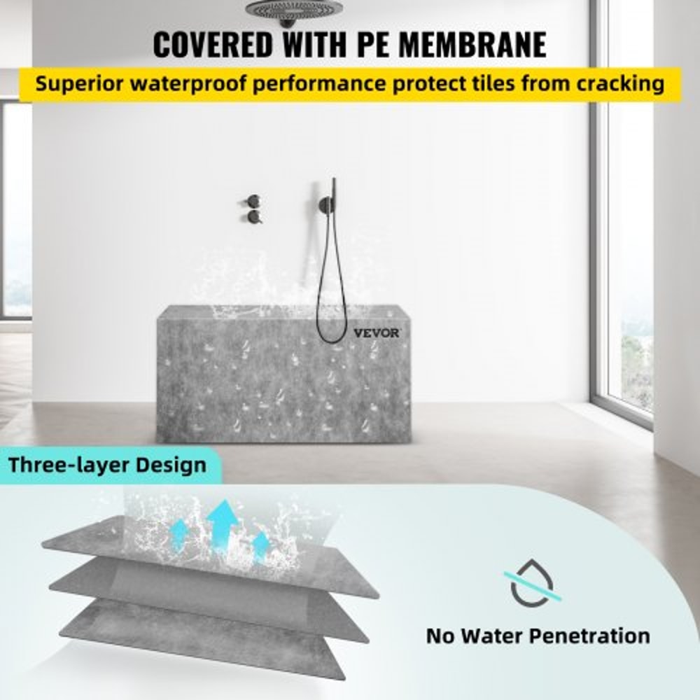 Waterproof Tile Bench Ready To Tile Board Shower Bench Rectangle 4