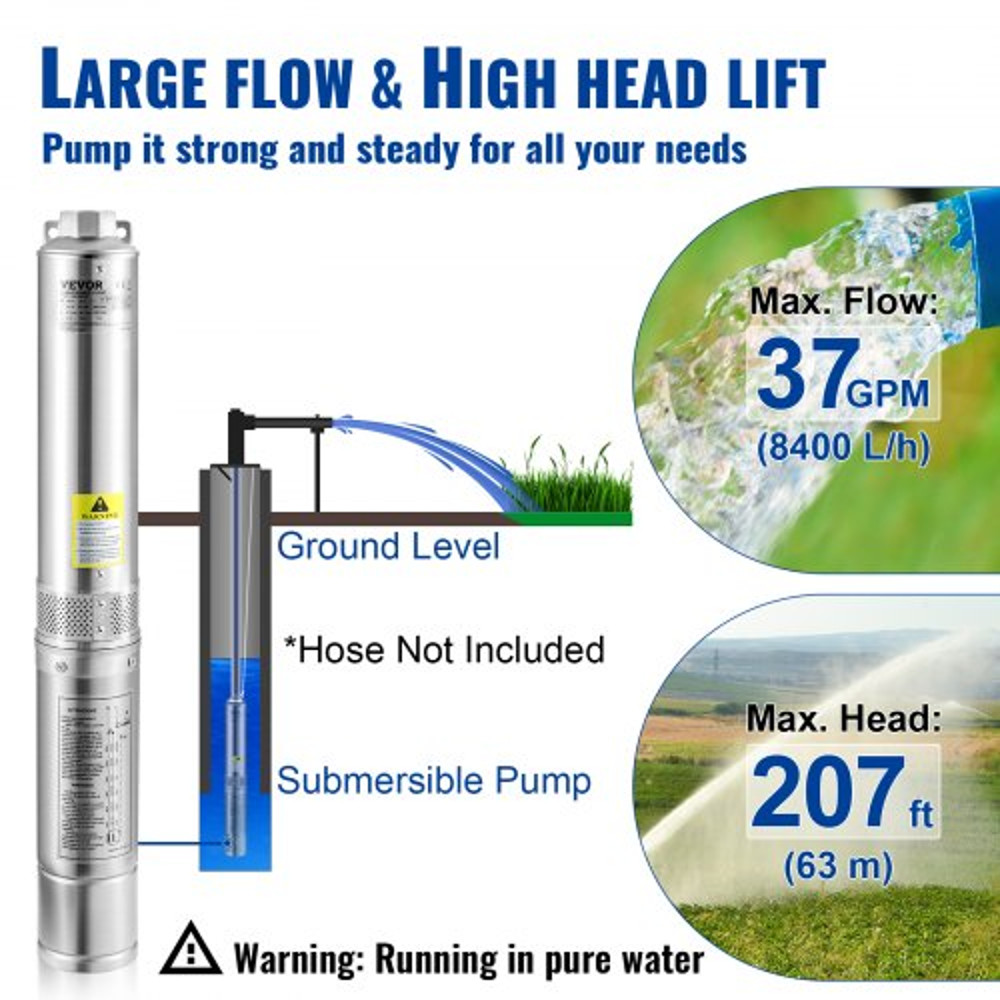 Stainless Steel Deep Well Submersible Pump Head For Home Use 2