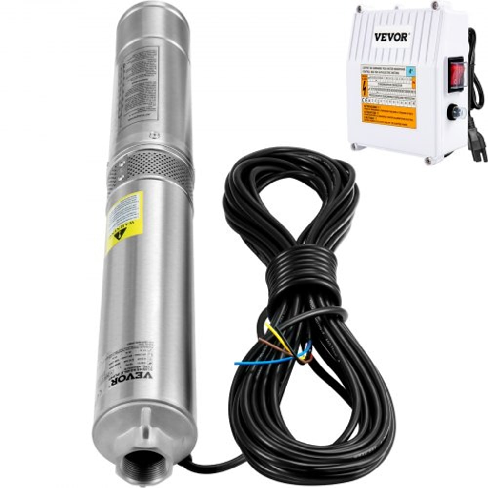 Deep Well Submersible Pump Stainless Steel Water Pump External Control Box Waterproof For Home And 8