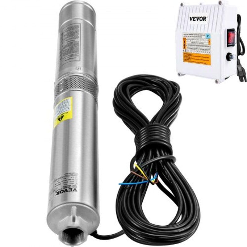 Deep Well Submersible Pump Stainless Steel Water Pump External Control Box Waterproof For Home And 8