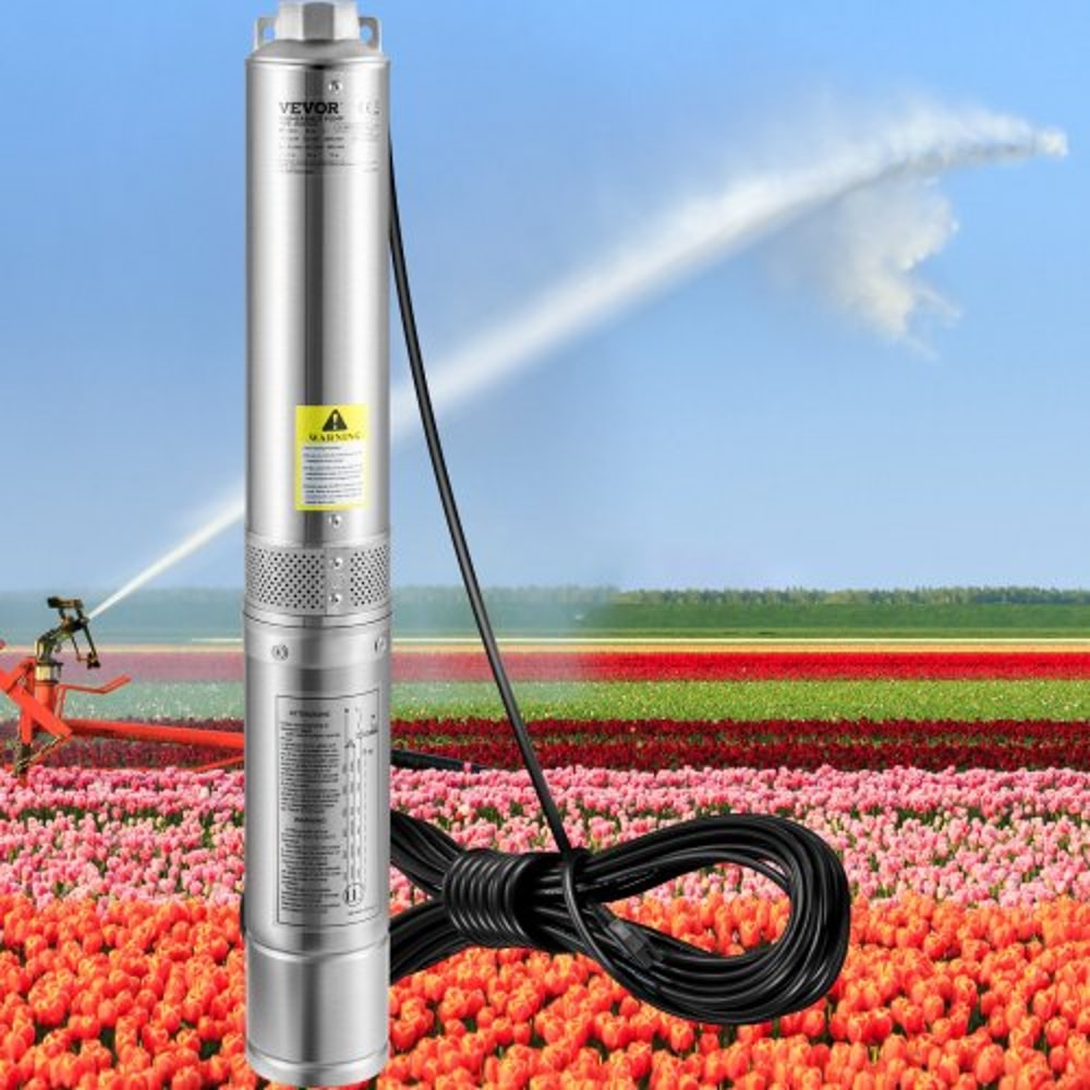 Deep Well Submersible Pump Head Stainless Steel Water Pump With Electric Cord For Industrial 4
