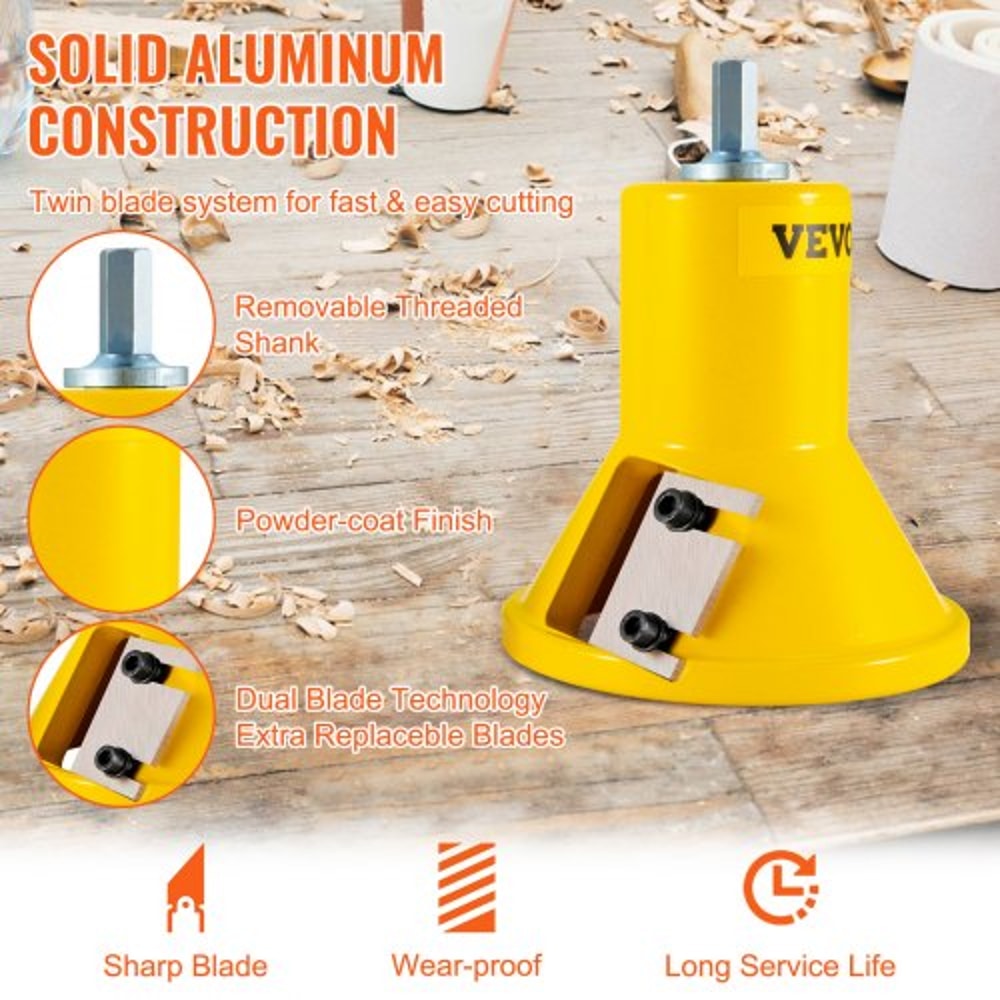 Premium Aluminum Steel Tenon Cutter With Dual Straight Blades Button Screws Commercial Tool 2