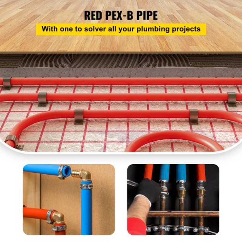Non Oxygen Barrier Red PEX Pipe PEX Tubing Flexible PEX Water Line For Plumbing Radiant Heating RV 3