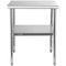 Stainless Steel Work Table Heavy Duty Metal Adjustable Undershelf Feet Commercial Prep Table 9