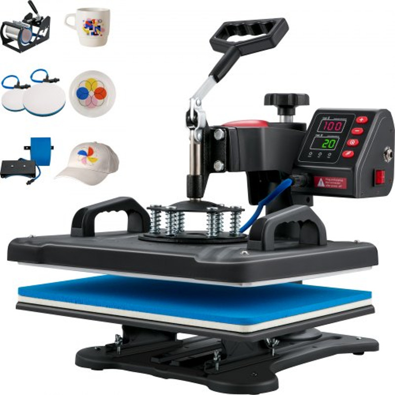 Clamshell Sublimation Transfer Printer Heat Press Machine Fast Heatup For TShirt Plate Mug 0