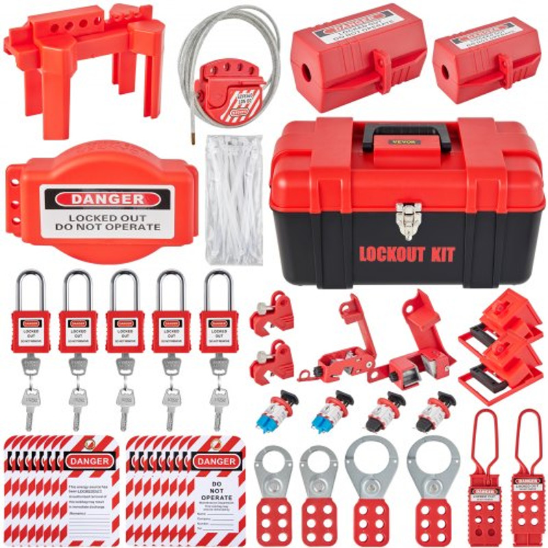 Electrical Safety Loto Kit Padlocks Lockouts Tags Hasps For Risk Removal In Industrial And Electric 0