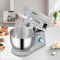 Electric Dough Mixer with Speeds & LCD Timer, Tilt-Head Food Mixer, Qt Stainless Steel Bowl, Dough Hook, Flat Beater