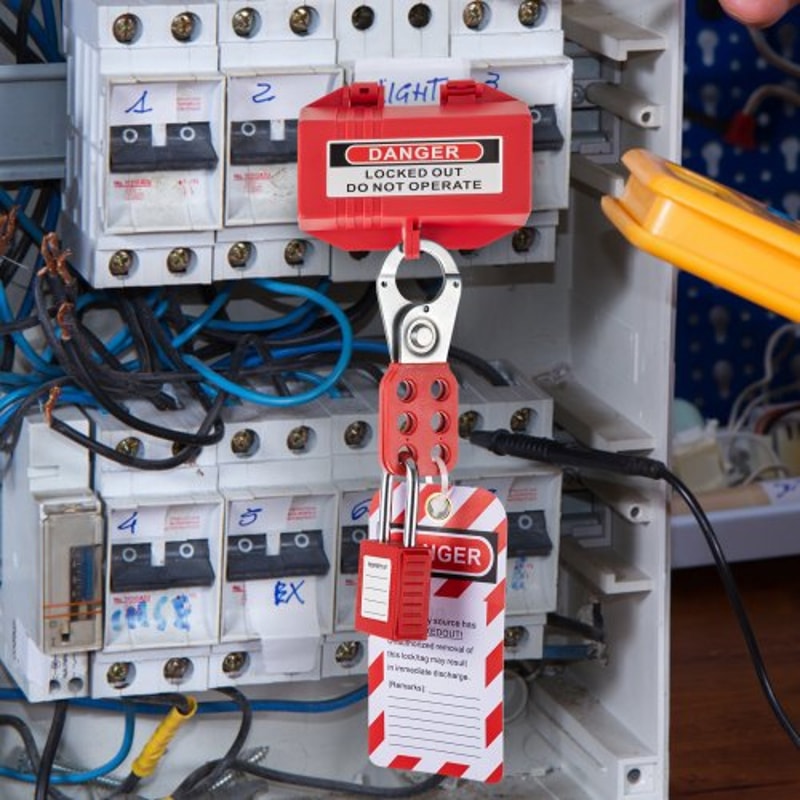 Lockout Tagout Kits, Complete Electrical Safety Loto Kit with Padlocks, Hasps, Tags & Multiple Lockouts