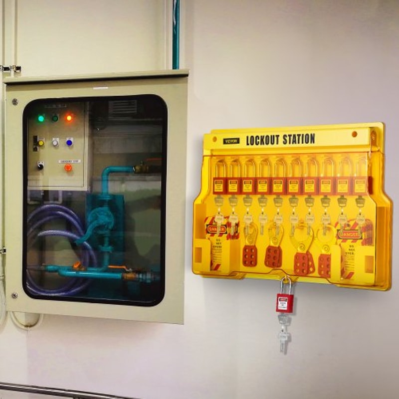 Lockout Tagout Safety Tools, Electrical Loto Kit with Padlocks, Lockout Station, Hasps & Tags for Industrial & Machinery
