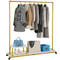 Heavy-Duty Clothing Garment Rack, Rolling Clothes Organizer w/Bottom & Side Shelf, Swivel Casters, Sturdy Steel Frame