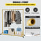 Heavy-Duty Clothing Garment Rack, Rolling Clothes Organizer w/Bottom & Side Shelf, Swivel Casters, Sturdy Steel Frame