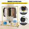 Heavy-Duty Clothing Garment Rack, Rolling Clothes Organizer w/Bottom & Side Shelf, Swivel Casters, Sturdy Steel Frame