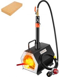 portable propane forge for single burner tool and knife making, large capacity farrier forge, mini furnace blacksmithing