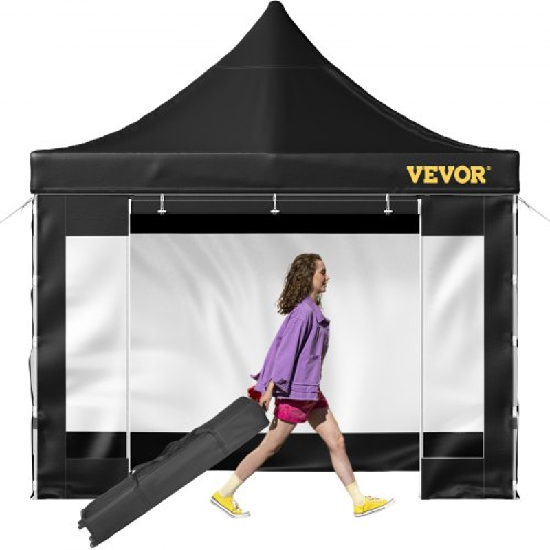 Outdoor Patio Gazebo Pop Up Canopy Tent, Waterproof, UV Resistant Shelter with Removable Sidewalls & Roller Bag