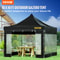 Outdoor Patio Gazebo Pop Up Canopy Tent, Waterproof, UV Resistant Shelter with Removable Sidewalls & Roller Bag
