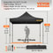 Outdoor Patio Gazebo Pop Up Canopy Tent, Waterproof, UV Resistant Shelter with Removable Sidewalls & Roller Bag