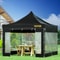 Outdoor Patio Gazebo Pop Up Canopy Tent, Waterproof, UV Resistant Shelter with Removable Sidewalls & Roller Bag