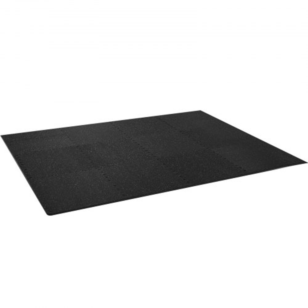 Interlocking Gym Floor Mats Thick, EVA Foam with Rubber Top, Waterproof Puzzle Exercise Flooring for Gym, Home, Garage