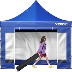 pop up canopy tent outdoor patio gazebo tent with removable sidewalls & wheeled bag, uv resistant waterproof instant