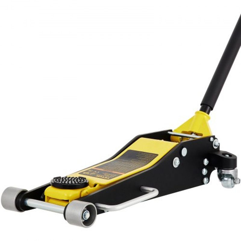 Heavy-Duty Ton Low Profile Aluminum Steel Racing Floor Jack, Dual Pump Car & Auto Lift