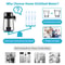 Distilled Water Maker Machine, Dual Temp Display, Stainless Steel, with Glass Carafe, Cleaning Powder, and Carbon Packs