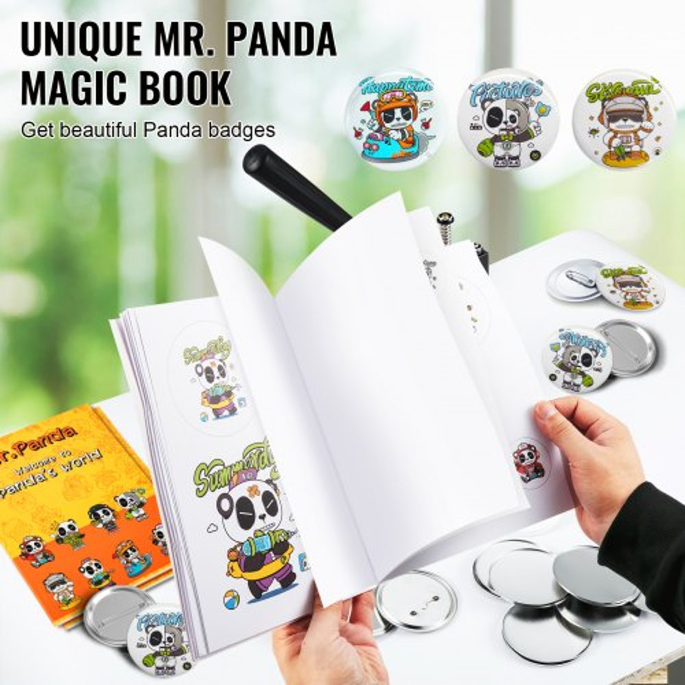 Button Maker Machine Badge Press Kit With Button Parts Circle Cutter Magic Book Perfect DIY Gifts F 3