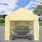 Heavy Duty Car Canopy With Legs Sidewalls Windows Yellow Adjustable Peak Height Car Garage Tent For 5