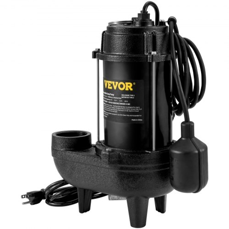 Submersible Sewage Pump GPH Cast Iron With Float Switch 7