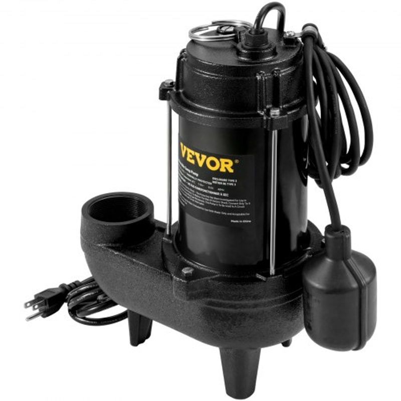 Submersible Sewage Pump GPH Cast Iron With Float Switch 8