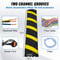 Durable Rubber Traffic Speed Bump Dual Channel Design High Lbs Load Capacity Yellow Reflective Stri 3