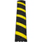 Durable Rubber Traffic Speed Bump Dual Channel Design High Lbs Load Capacity Yellow Reflective Stri 8