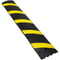 Durable Rubber Traffic Speed Bump Dual Channel Design High Lbs Load Capacity Yellow Reflective Stri 9