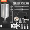Professional HVLP Air Spray Gun Kit Gravity Feed Sprayer Aluminum Cup With Air Regulator Touch Up P 6