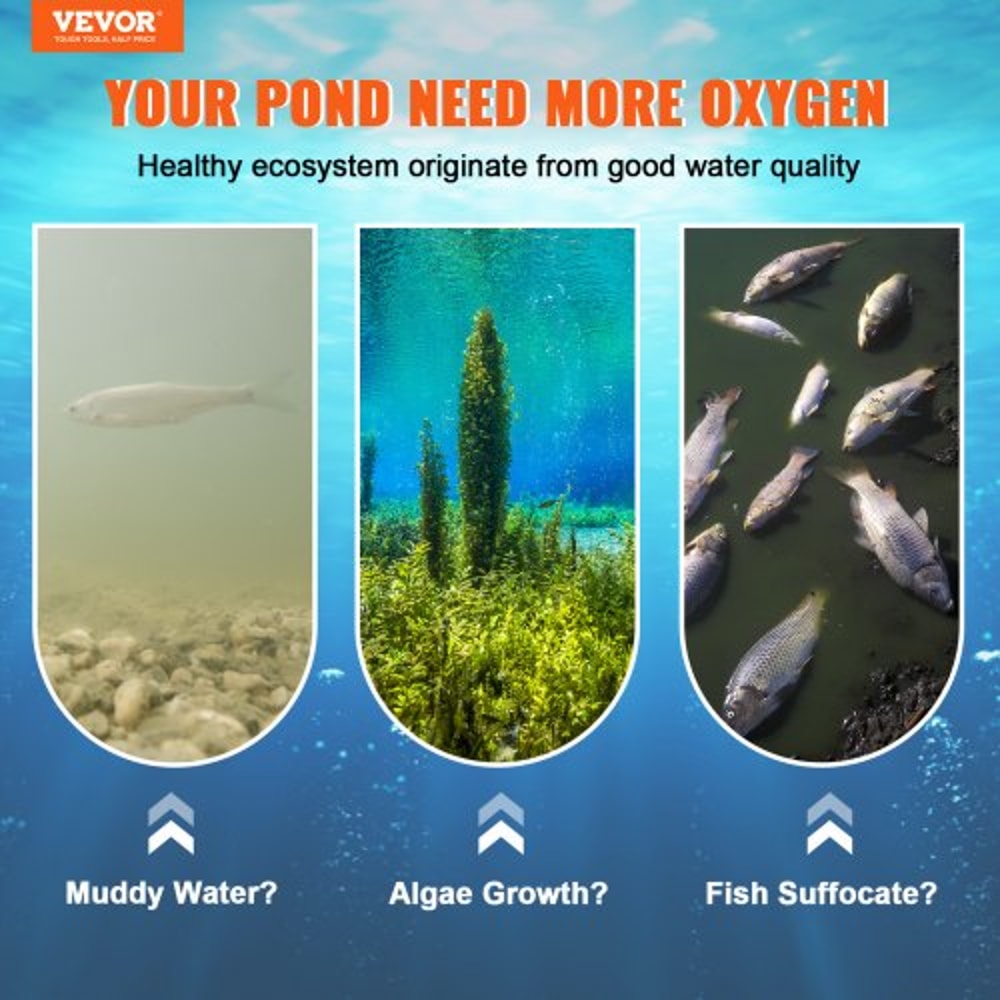 Pond Aeration Kit HP Compressor Tubing Diffuser For Deep Water Oxygen 2